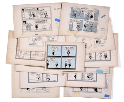 Lot 139 - Four Original 4-Frame Square Format Cartoons, all four dated 1965 and in double mounted...