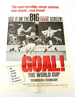 Lot 151 - GOAL - The World Cup Film Poster Official film of the 1966 World Cup. USA version 27x40"; (E,...