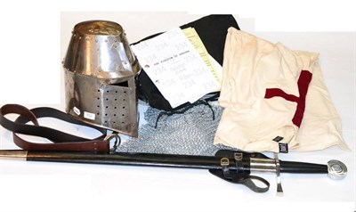 Lot 152 - Knights Templer Costume From Kingdom Of Heaven Film (2005) consisting of long sword with...