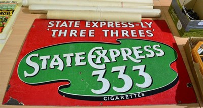 Lot 184 - State Express Cigarettes Enamel Advertising Sign 30x20";, 76x51cm together with a collection of...