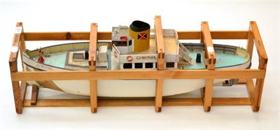 Lot 201 - Scratch Built Coronia Excursion Passenger Boat constructed in wood/plastic the model was originally