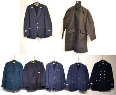 Lot 204 - British Railways Staff Jackets including Station Masters rain coat and six assorted jackets (7)