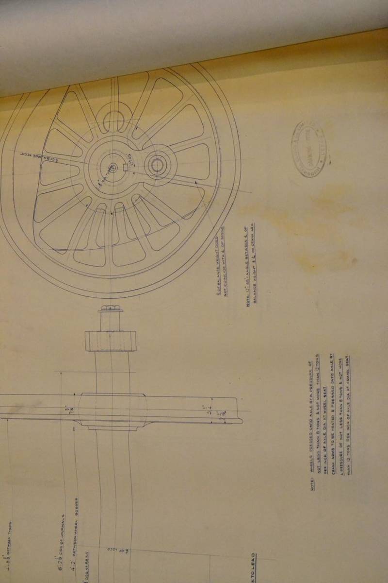 Lot 207 - Hudswell Clarke Drawing Office (Leeds) A Collection Of Locomotive Related Blueprints mostly...