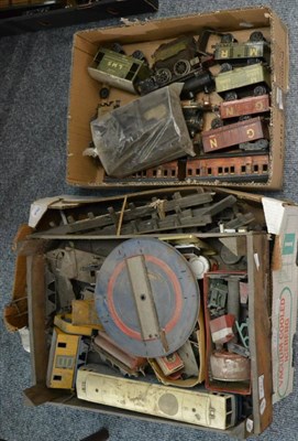 Lot 261 - Various O Gauge Continental Rolling Stock And Other Items including Marklin GN open wagon, Bing...