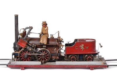 Lot 275 - Live Steam 3 1/2"; Gauge 0-4-0 Locomotive Invicta constructed in brass/steel with four wheel tender