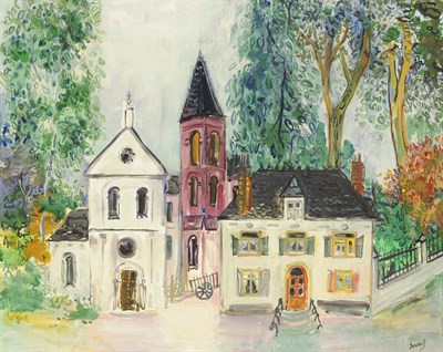 Lot 967 - Carlos Nadal (1917-1998) Spanish "Armenonville (Arrabai Paris)" Signed, inscribed verso...