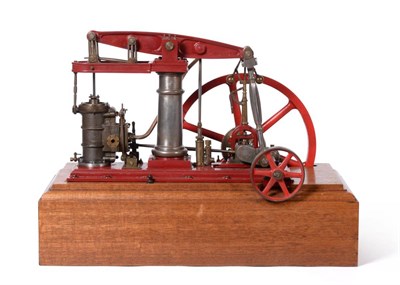 Lot 283 - Scratch Built Live Steam Beam Engine constructed to a high standard with single vertical...