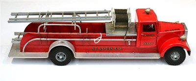 Lot 294 - Smith Miller St Louis Fire Department Mo.7 Engine with ten  part ladder, twin hose reels and rubber