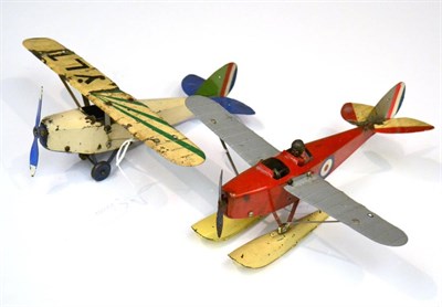 Lot 321 - Meccano Two No.0 Constructor Aeroplanes (i) Monoplane red/cream/silver (ii) High wing monoplane...