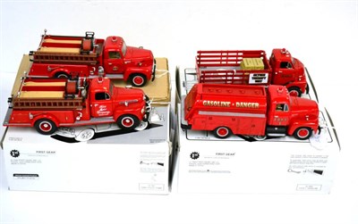 Lot 328 - First Gear Four Fire Vehicles (i) 1952 GMC Full rack stake truck FDNY Oxygen Therapy Unit (ii) 1957