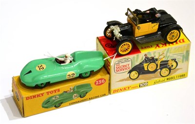 Lot 342 - Dinky 109 Gabriel Model T Ford  236 Connaught racer (both E boxes G-E) (2)