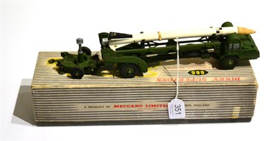 Lot 351 - Dinky 666 Missile Erector Vehicle (E-G box F-G, faded and worn)