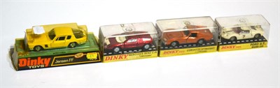 Lot 355 - Dinky Models In Hard Plastic Boxes 215 Ford GT, 221 Corvette Stingray and Mercedes Benz C111;...