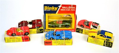 Lot 356 - Dinky Sports Cars 200 Matra 630, 218 Lotus Europa, 204 Ferrari 312P, 217 Alfa Romeo Scarabeo...