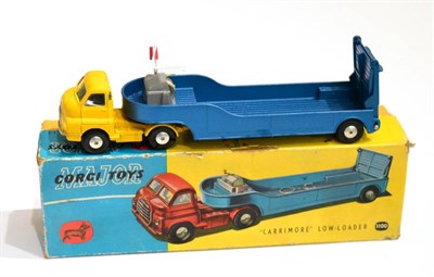 Lot 362 - Corgi 1100 Carriemore Low Loader yellow/metallic blue (E-G box G, some wear to edges)