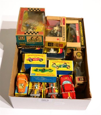 Lot 363 - Corgi 223 Heinkel Bubble Car 2x158 Lotus Climax F1s, 314 Ferrari Berlinetta (all E boxes G-E)...