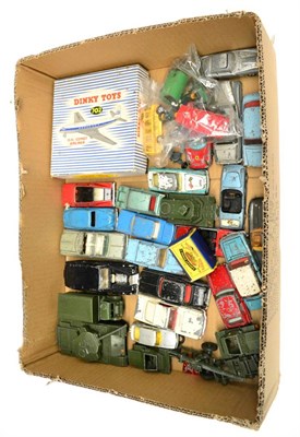 Lot 378 - Dinky 702 DH Comet (G box G-F) together with assorted Dinky, Corgi and Matchbox models (all...