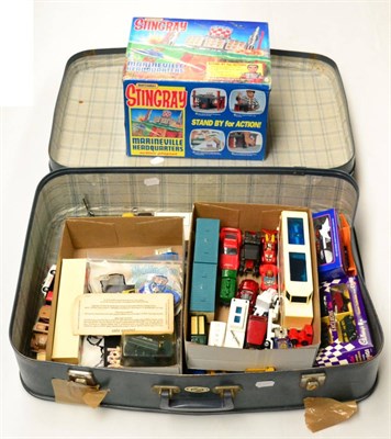 Lot 381 - Various Modern Diecast including Matchbox Stingray items, other TV related toys and assorted...