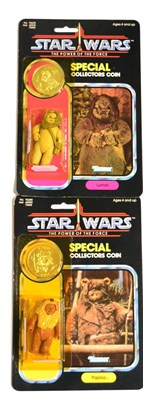 Lot 392 - Kenner Star Wars Special Collectors Coin Two Ewoks Paploo and Lumat (both E-G) (2)