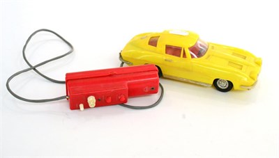 Lot 297A - Made In Hong Kong Battery Operate Remote Control Corvette Stingray  yellow (G)