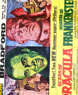 Lot 2 - Six UK Quad Double Horror Film Posters, comprising Lust for a Vampire / The Losers, Dr Phibes / The