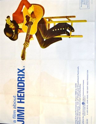 Lot 10 - Jimi Hendrix Live Performances From 1966 to 1979, UK quad film poster from the ABC cinema,...