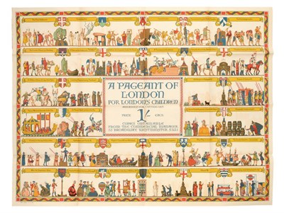 Lot 67 - A Pageant Of London For London's Children, London Underground Poster qr depicting in six rows...