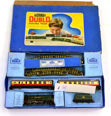 Lot 96 - Hornby Dublo 3-Rail EDP12 Passenger Train Set consisting of Duchess of Montrose and two BR(M)...