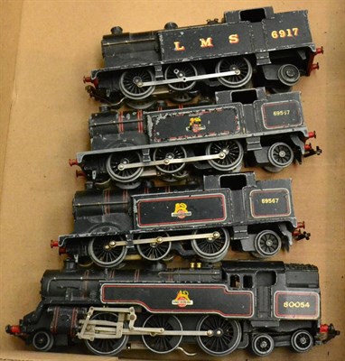 Lot 99 - Hornby Dublo 3-Rail Tank Locomotives 2-6-4 BR 80054, two 0-6-2T BR 69567 and 0-6-2T LMS 6917...