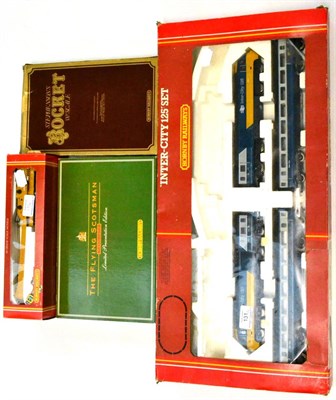 Lot 131 - Hornby Railways OO Gauge R075 Flying Scotsman with two tenders No.892/5000, Stephenson's Rocket set