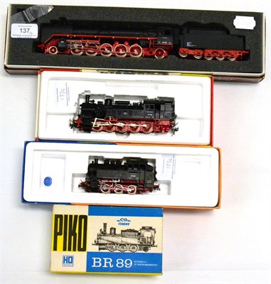 Lot 137 - Liliput HO Gauge 4501 2-10-2 DR 45001 Locomotive and 10-wheel tender, RoCo 04114A 0-6-0T DB...