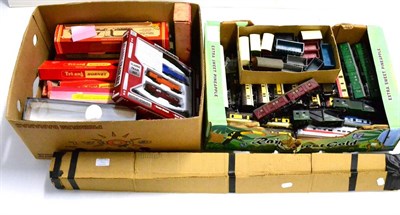 Lot 144 - Various Manufacturers OO Gauge Assorted Rolling Stock including 20 coaches, 20 wagons, track...