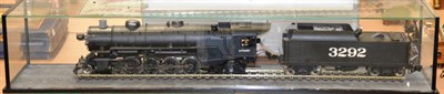 Lot 163 - Aristo Craft Gauge 1 Radio Controlled Live Steam 2-8-2 AT&SF 3292 Locomotive black, in metal...