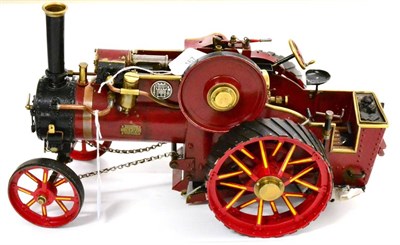 Lot 167 - Bassett Lowke Live Steam Traction Engine with single cylinder mounted on top of boiler, finished in