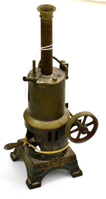 Lot 168 - Bing Stationary Steam Engine consisting of vertical boiler, with single oscillating cylinder...