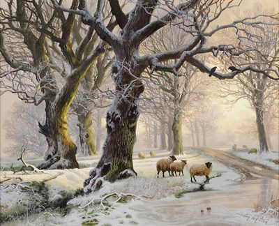 Lot 998 - Daniel van der Putten (b.1949) Dutch "Everdon Park, Northamptonshire in Winter" Signed,...