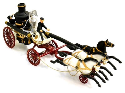 Lot 186 - Carpenter (Reproduction) Cast Iron 1900 LaFrance Steamer Fire Engine with three horses abreast, two