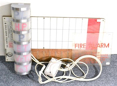 Lot 204 - Fire Station Dormitory Appliance Required Indicator Board From Middlesbrough Fire Station with...