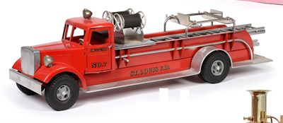 Lot 241 - Smith Miller St Louis Fire Department Mo.7 Engine with ten  part ladder, twin hose reels and rubber