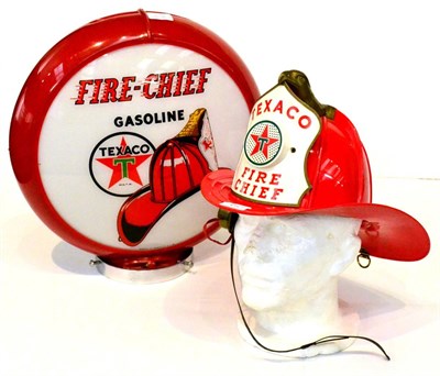 Lot 245 - Texaco Fire Chief Gasoline Pump Globe (Reproduction) made by Weber's of Fort Worth, plastic...