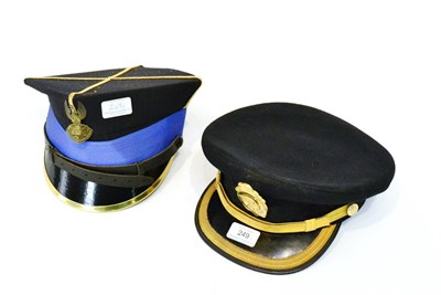 Lot 249 - Toronto District Fire Chief Cap together with a Polish Fire Brigade cap (2)