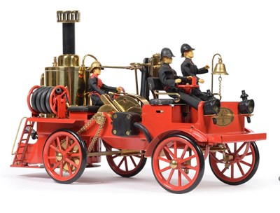 Lot 264 - Wilesco D305 Live Steam Fire Engine with two figures and instructions (E, appears to have never...