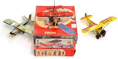 Lot 275 - Made In Western Germany High Wing Monoplane friction, red/black, registration 105-SAF 11";,28cm...