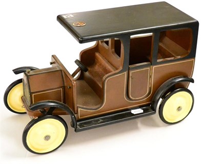 Lot 290 - Triang An Early Wooden Town Sedan with opening doors 18";, 46cm (repainted and restored,...