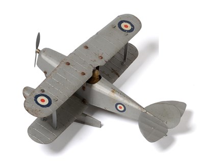 Lot 309 - Meccano No.0 Construction Aeroplane biplane with floats, silver with British roundels, with...