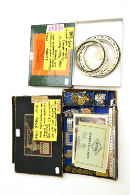 Lot 327 - Stabil (Germany) Construction Set No.5 nickel (G box F) and a large roller bearing with...