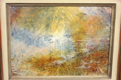 Lot 1013 - David Baumforth (b.1942)  "Sunburst, Harbour Entrance, Scarborough" Signed and dated (19)98,...