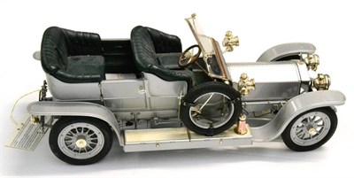 Lot 340 - Franklin Mint Rolls Royce Silver Ghost 1907 14.5";, 37cm (E-G, a little dirty, with leaflet)