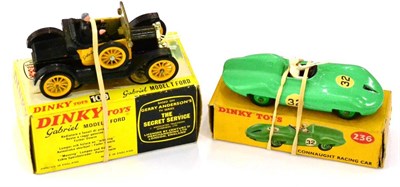 Lot 360 - Dinky 109 Gabriel Model T Ford  236 Connaught racer (both E boxes G-E) (2)