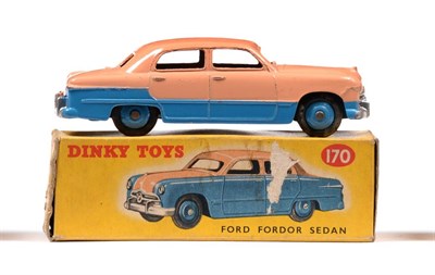 Lot 370 - Dinky 170 Ford Fordor Sedan pink/blue low line (E-G box G)